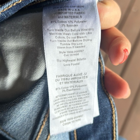 Current/Elliott The Highwaist Stiletto, Love Found Jeans Size 28 - Picture 5 of 5